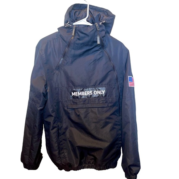 Members Only x NASA Black Anorak Jacket Men’s Size S - Picture 1 of 16